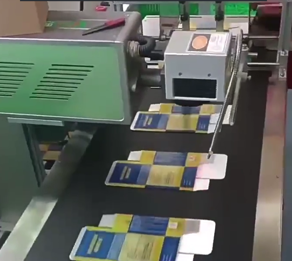 Laser coding machine for drug production